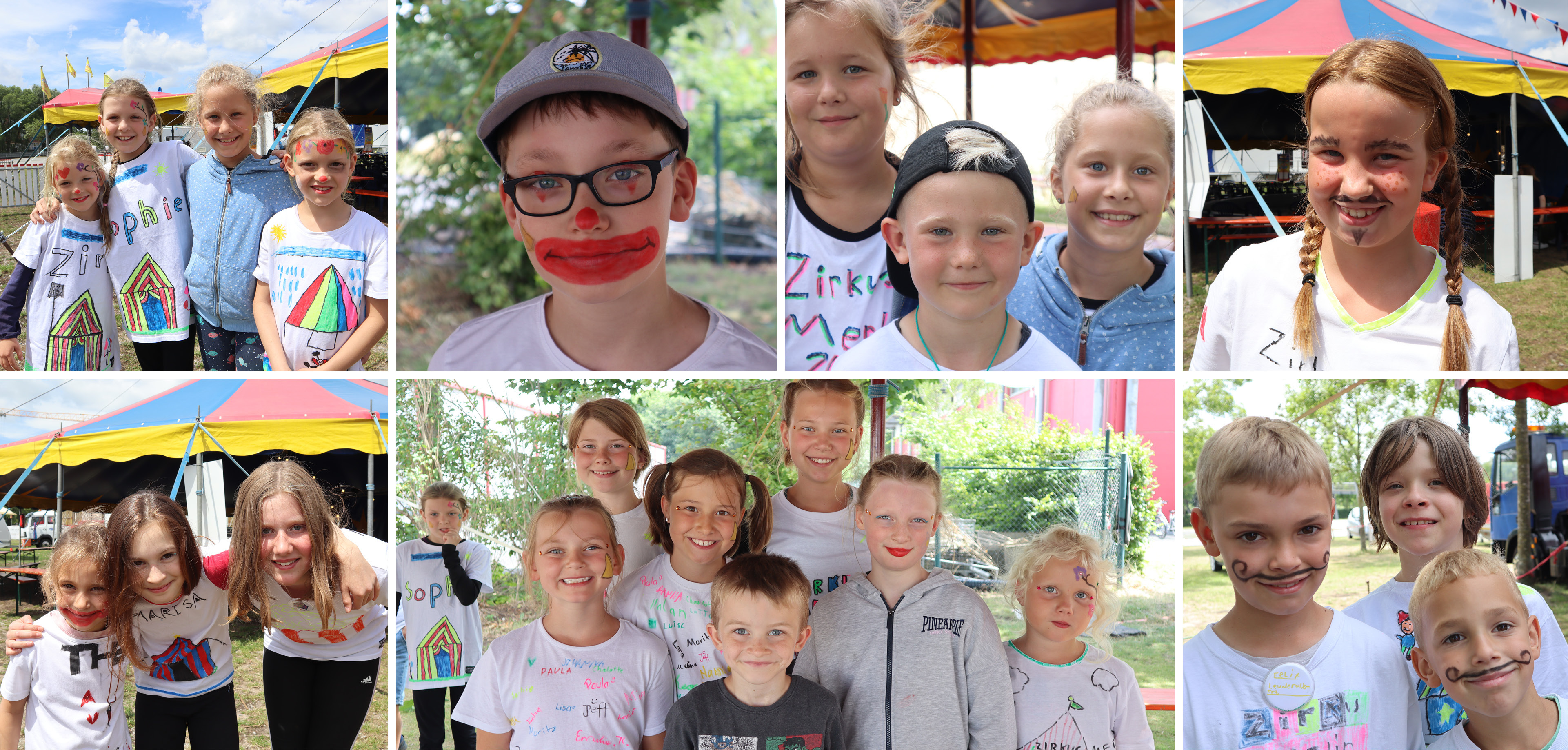 Collage von Fotos mit Teilnehmende der Ferienspiele 2022