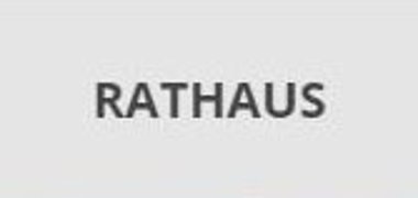 Rathaus Ein Button mit der Aufschrift Rathaus.