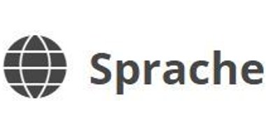Sprache Ein Button mit der Aufschrift Sprache.