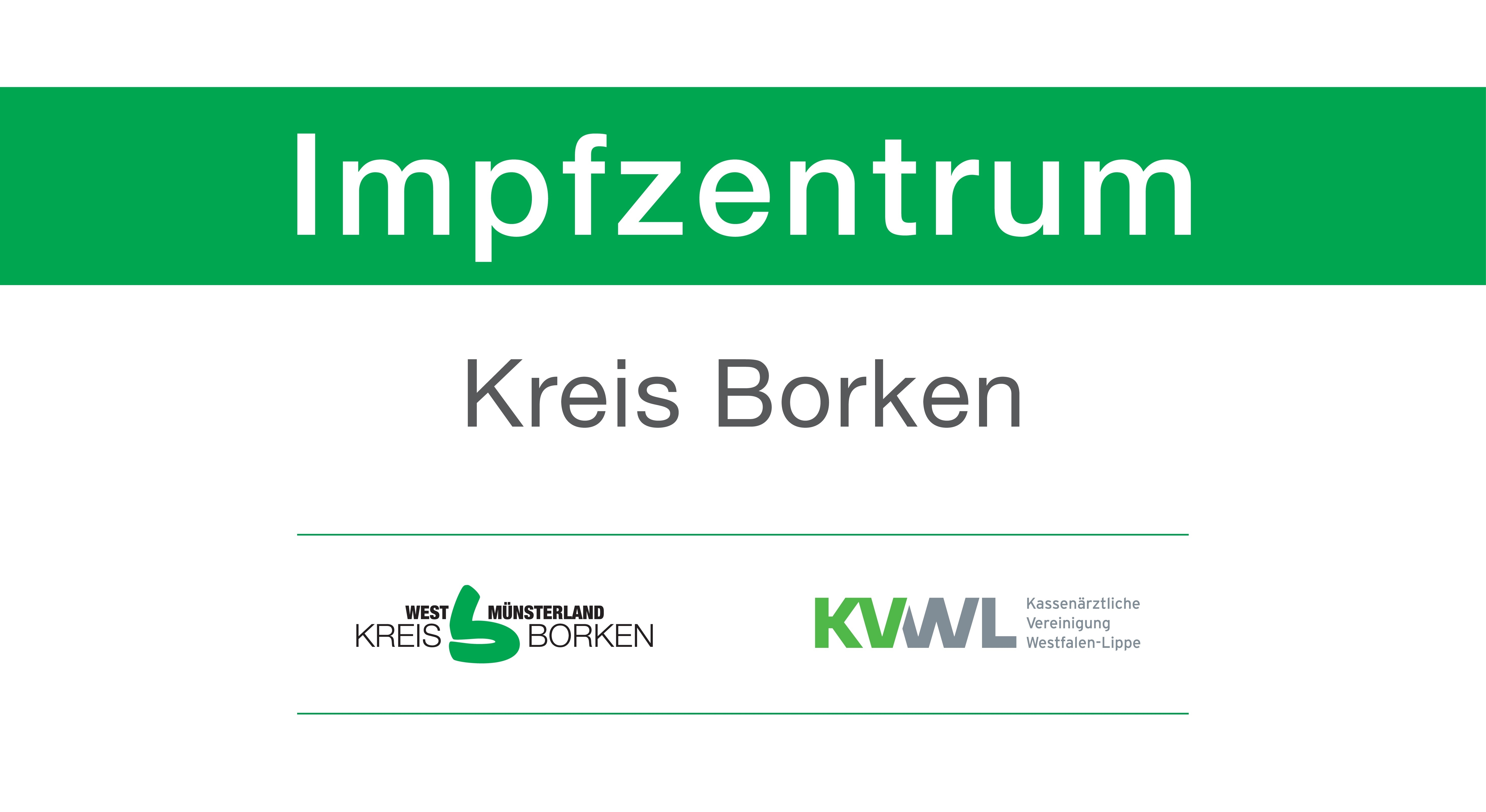 Sie sehen den Text Impfzentrum Kreis Borken.