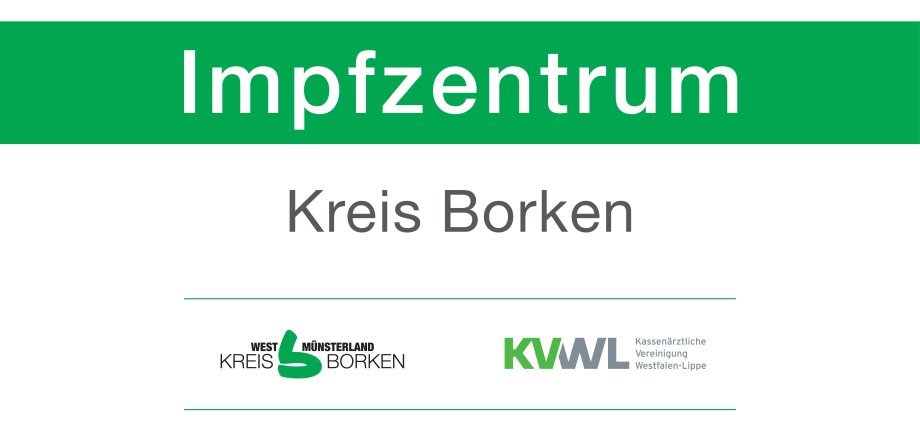 Sie sehen den Text Impfzentrum Kreis Borken.