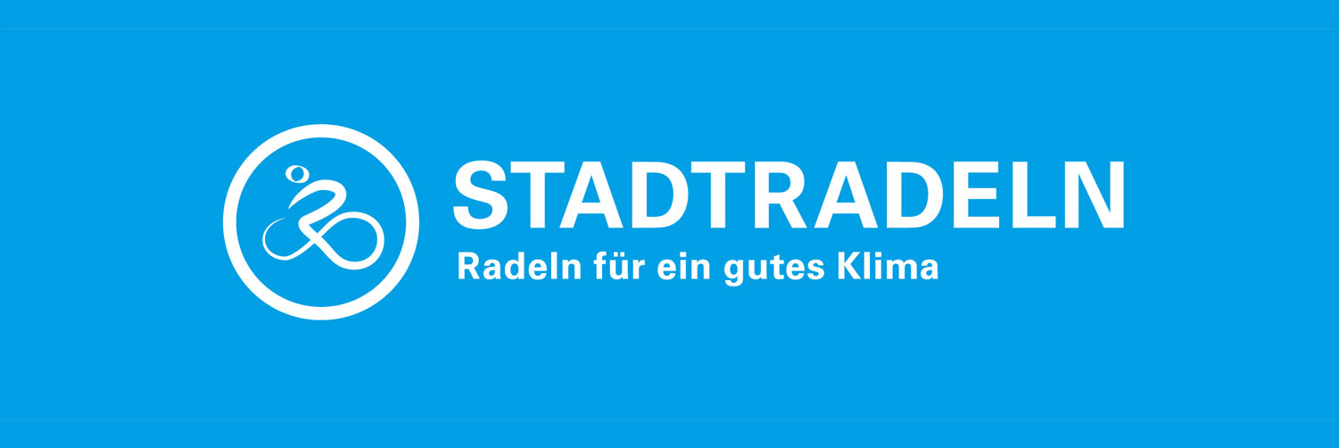 Das Logo Stadtradeln mit dem Slogan „Radeln für ein gutes Klima“.