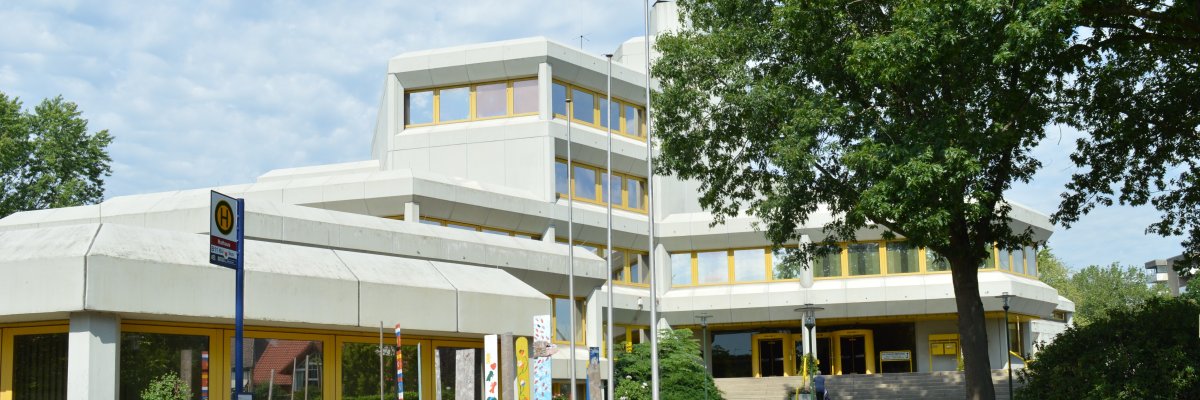 Außenansicht des Gronauer Rathauses. Außenansicht des Gronauer Rathauses.