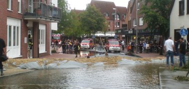 Überschwemmungen in Gronauer Innenstadt 2010
