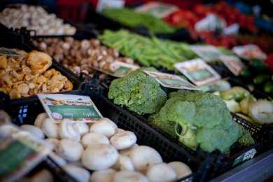 Gemüse in der Auslage