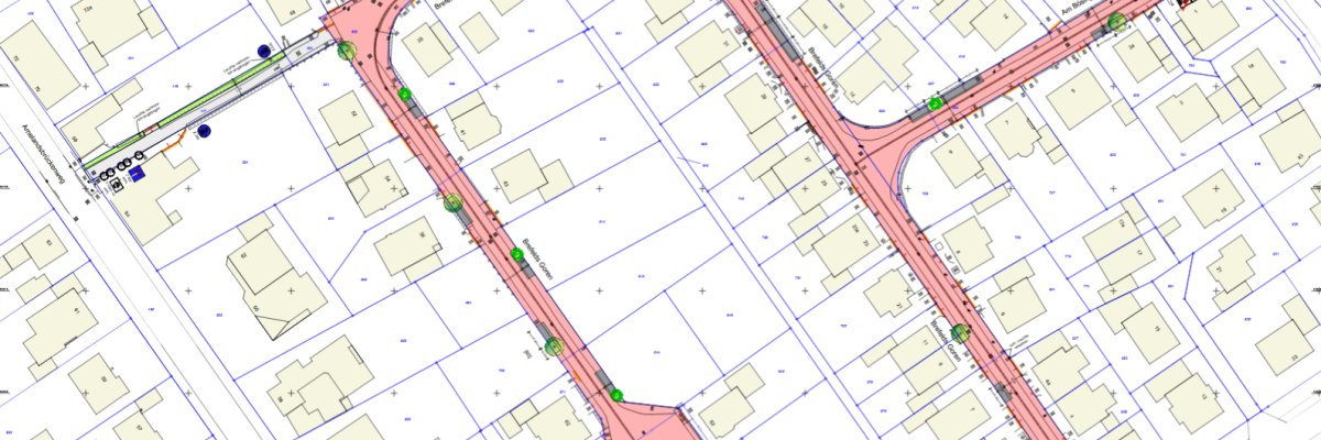 Auf diesem Bild sieht man die Skitzirung der Brefeldstraße 