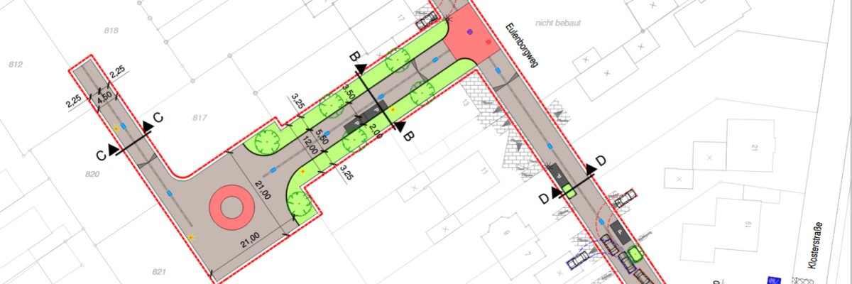 Auf diesem Bild sieht man den Skitzierten weg vom Eulenbogenweg