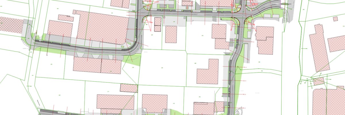 Auf diesem Bild sieht man den Plan einer Straße