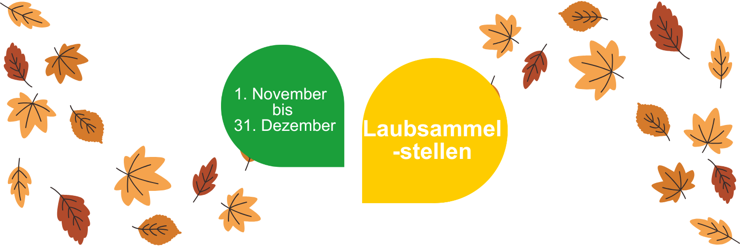 Laubsammelstellen vom 1. November bis zum 31. Dezember