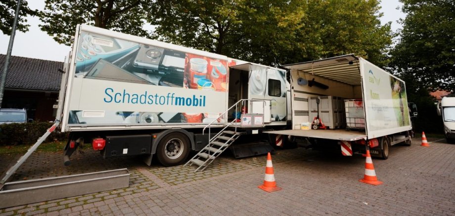 Das Schadstoffmobil von außen.