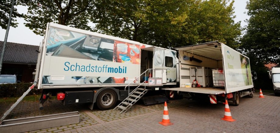 Das Schadstoffmobil von außen.