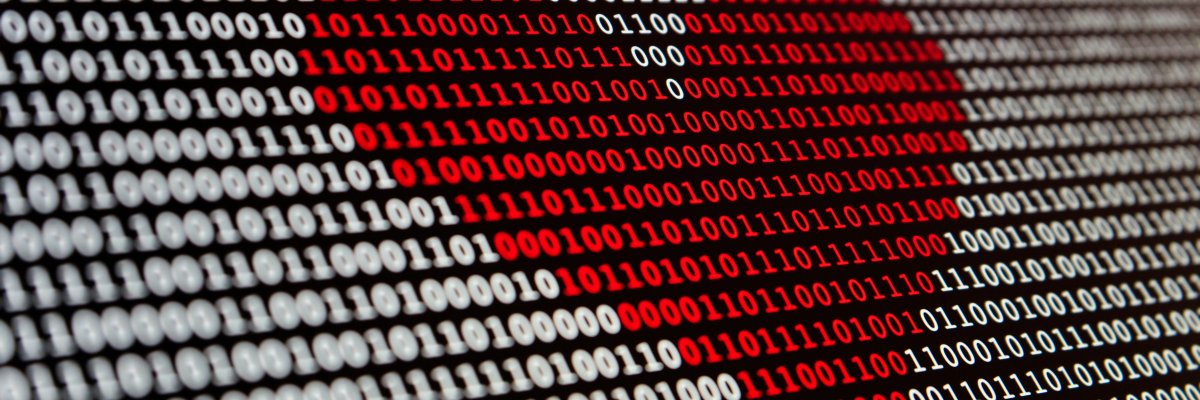 rotes Herz aus Daten