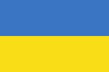 Die Ukrainische Flagge.
