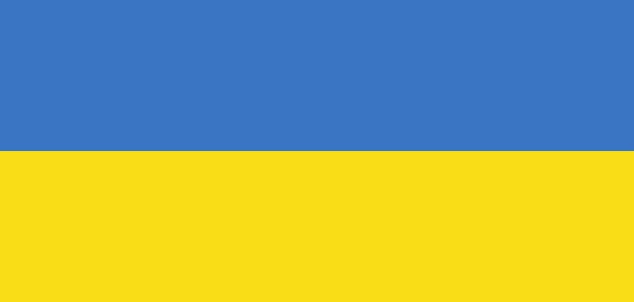 Die Ukrainische Flagge.