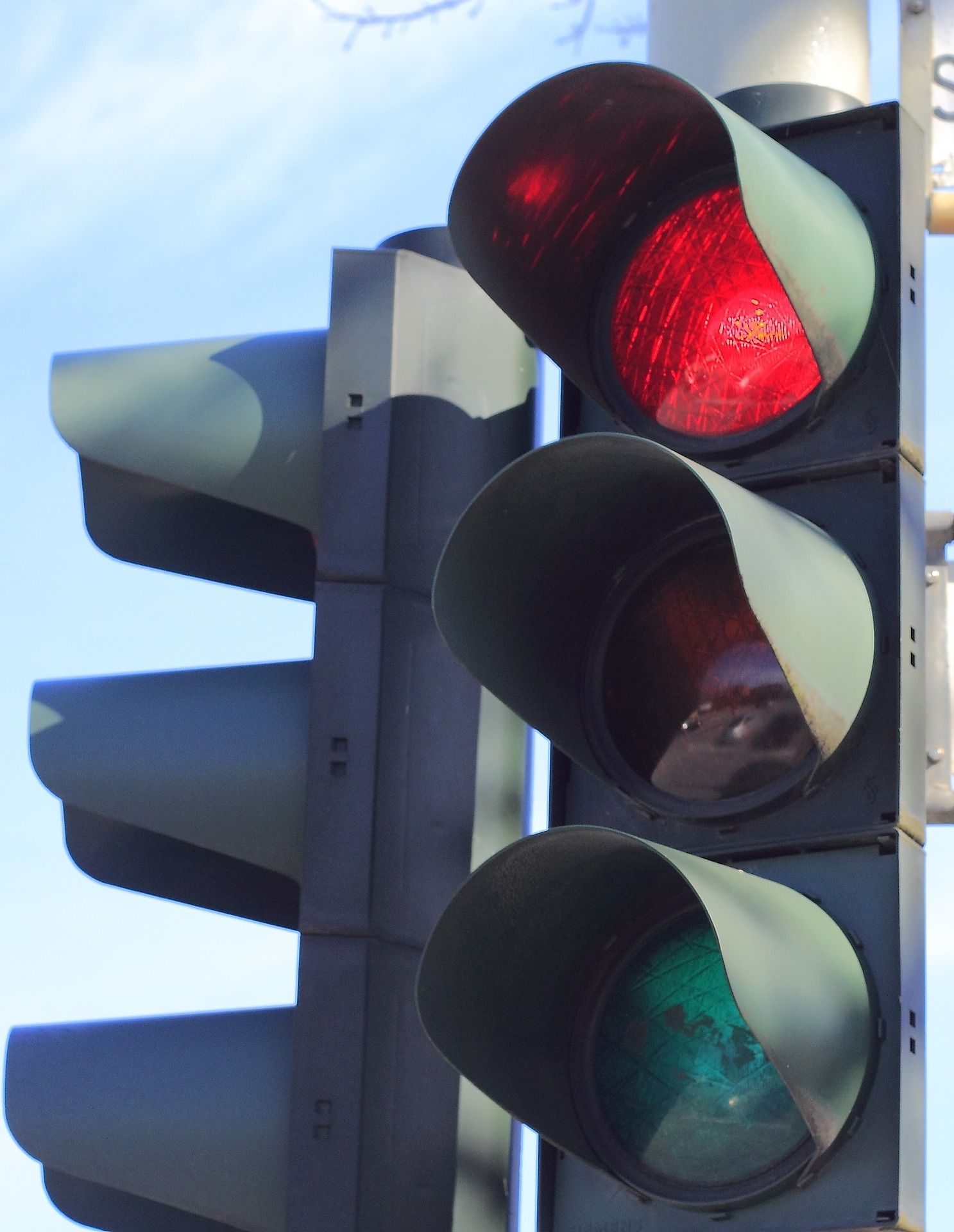 Ampel mit rotem Licht Ampel mit rotem Licht