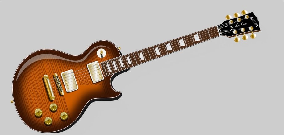 Eine E-Gitarre.