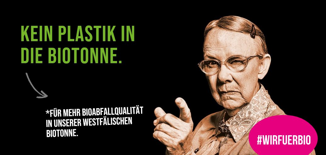 Plakat "Kein Plastik in der Bio-Tonne"