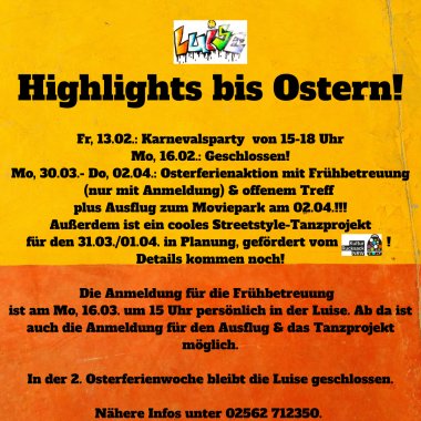 Highlights bis Ostern! - 1