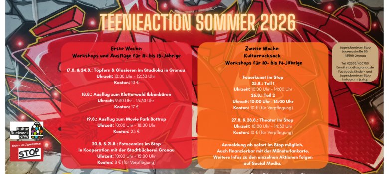 Teenie Action Sommer 2026 - 2