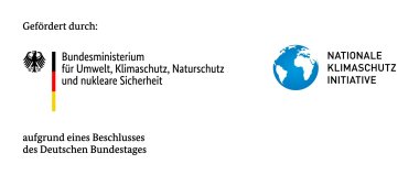 Logo der Nationalen Klimaschutzinitiative (NKI) des Bundesministeriums für Umwelt, Klimaschutz, Naturschutz und nukleare Sicherheit (BMUKN) Fördergeber BMKW NKI