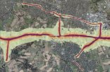 Ausschnitt der Lärmkarte für die Stadt Gronau Ausschnitt der Lärmkarte für die Stadt Gronau
