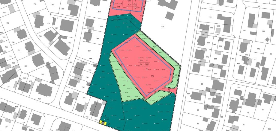 Ausschnitt aus dem Bebauungsplan Nr. 217 „Bösinghof“, 1. Änderung, Stadtteil Epe