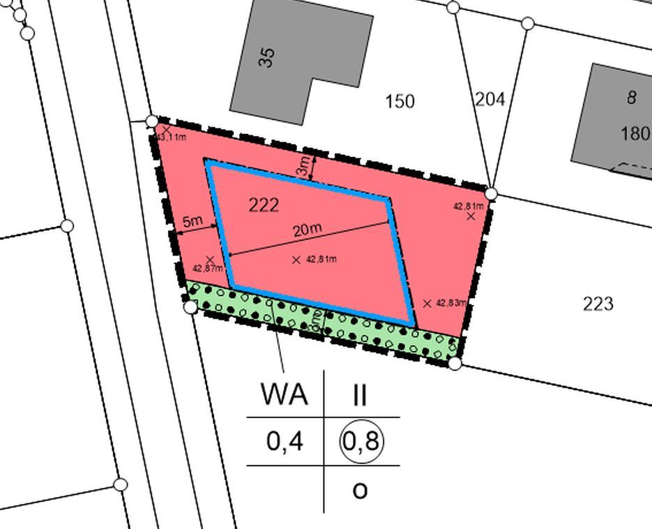 Ausschnitt aus dem Bebauungsplan Nr. 224 „Alfertring“, 2. Änderung, Stadtteil Epe Ausschnitt aus dem Bebauungsplan Nr. 224 „Alfertring“, 2. Änderung, Stadtteil Epe