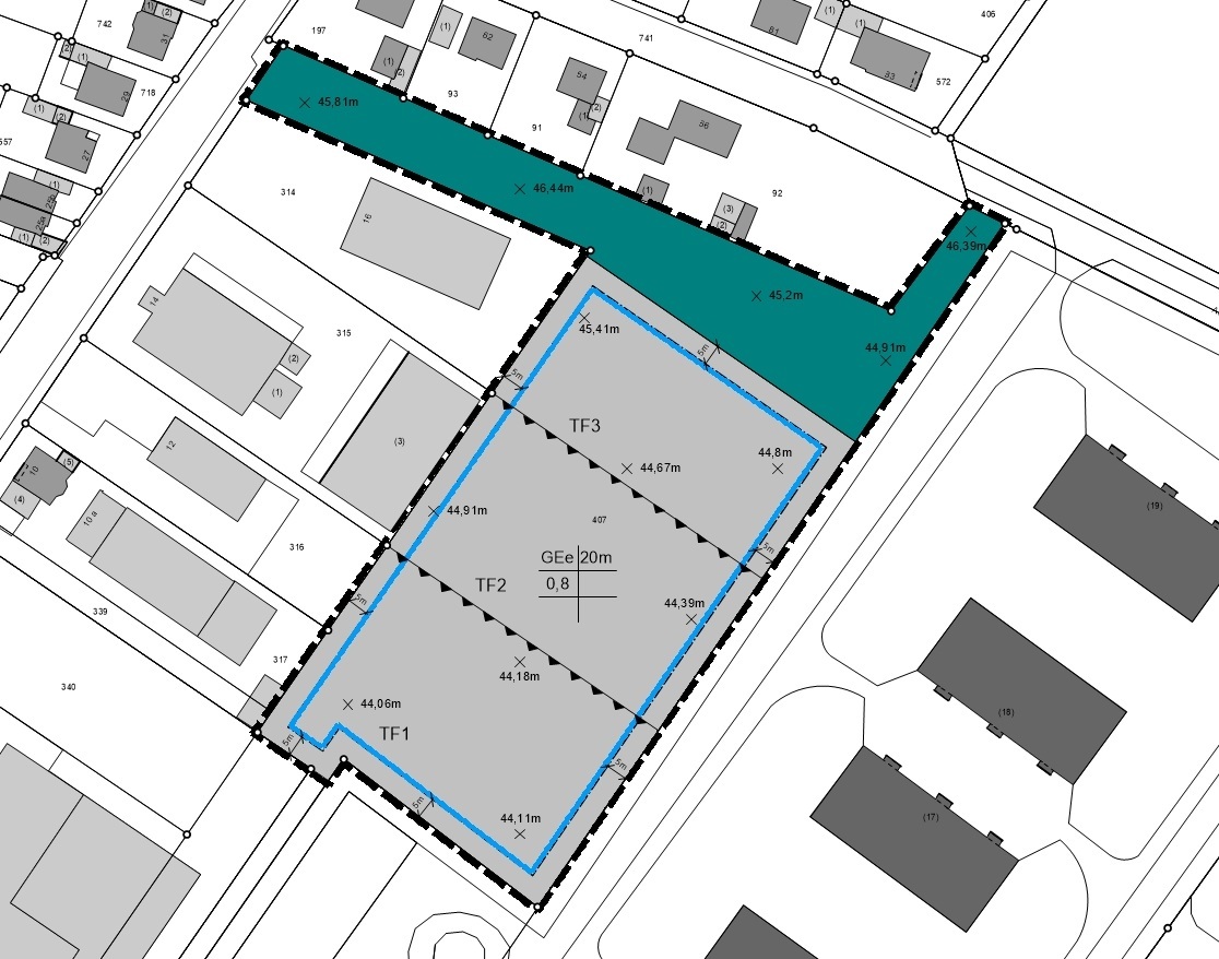 Ausschnitt aus dem Bebauungsplan Nr. 234-4 Ausschnitt aus dem Bebauungsplan Nr. 234-4