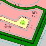 Ausschnitt eines Bebauungsplans