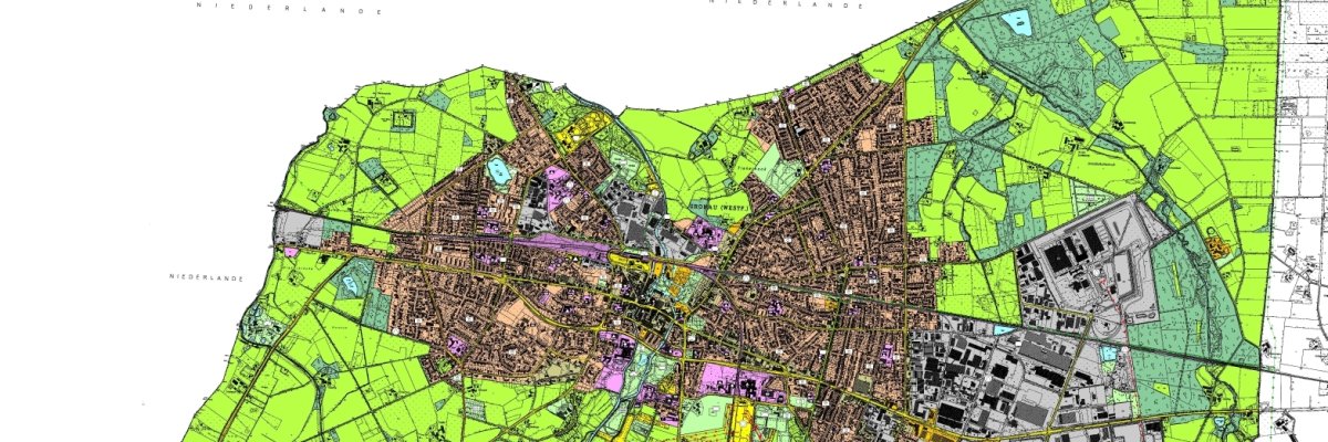 Ausschnitt eines Flächennutzungsplans Ausschnitt eines Flächennutzungsplans