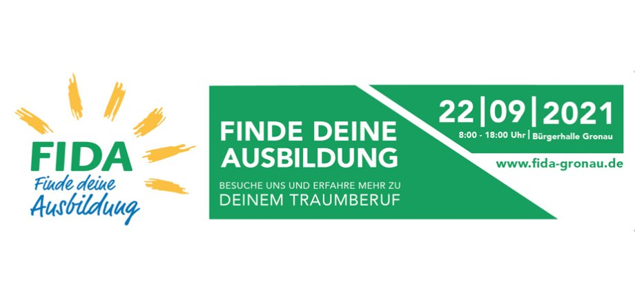 Finde deine Ausbildung bei der FIDA am 22.09.2021 in der Bürgerhalle.