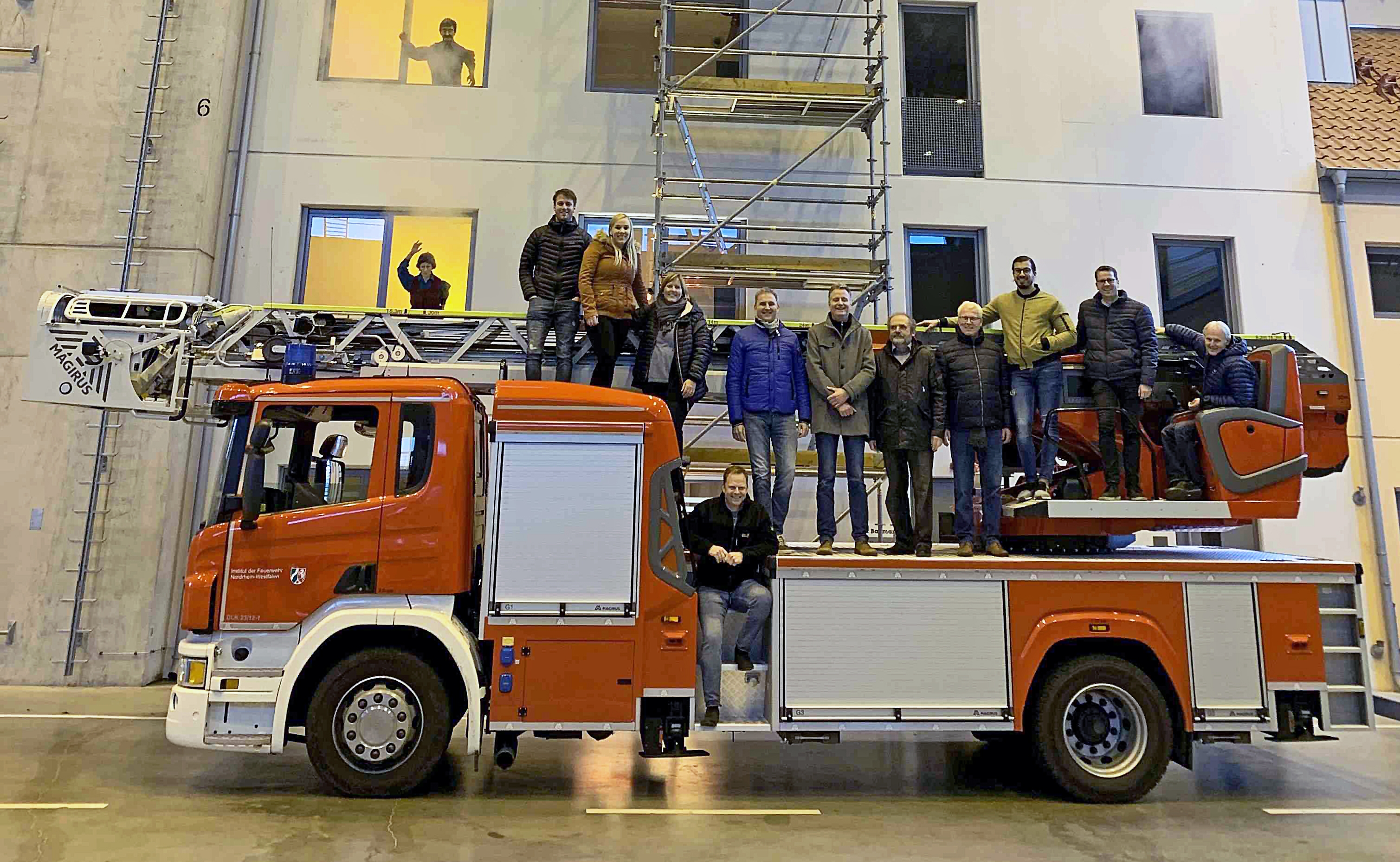 Fortbildung Brandschutz - Teilnehmergruppe des Bauordnungsamtes