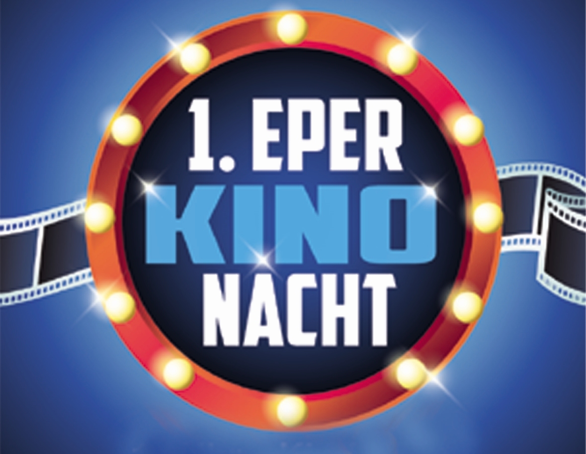 Es ist der Flyer der 1. Eper Kino Nacht zu sehen.