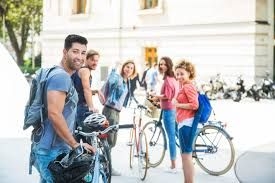 Gruppe von Radfahrern