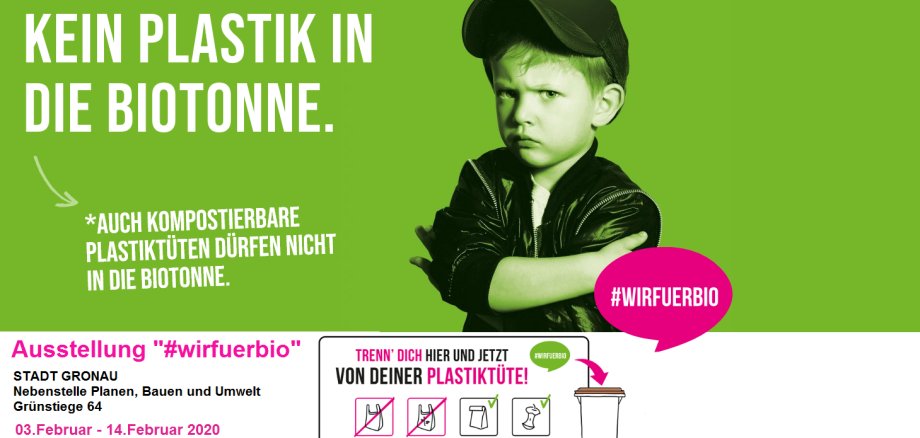 Kein Plastik in die Biotonne