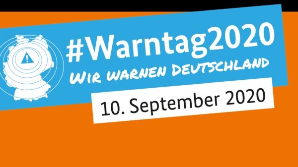 Banner mit Hinweis auf den Warntag 2020