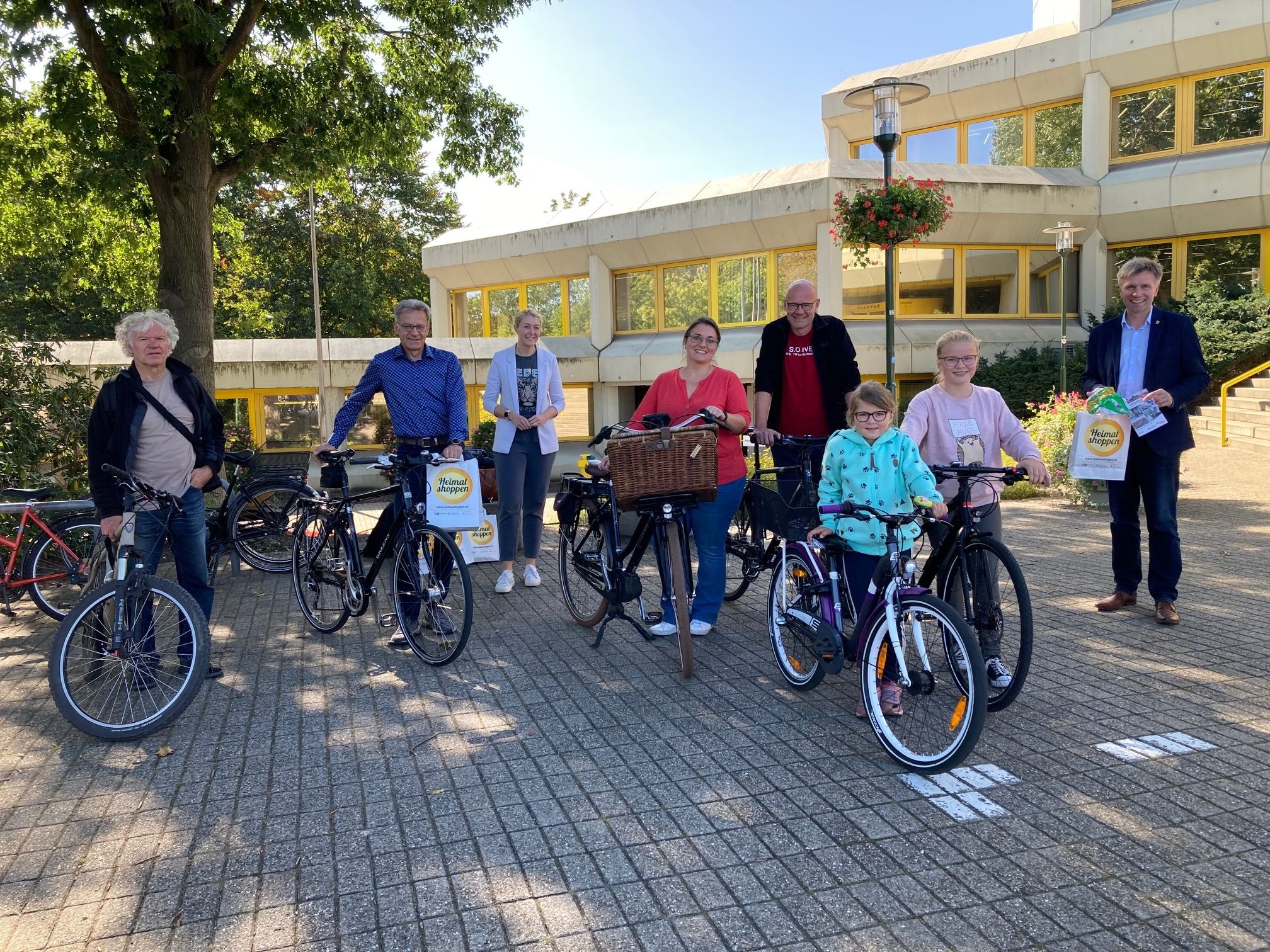 Gruppe von Radlern der Aktion Stadtradeln