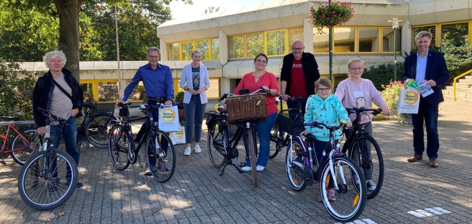 Gruppe von Radlern der Aktion Stadtradeln