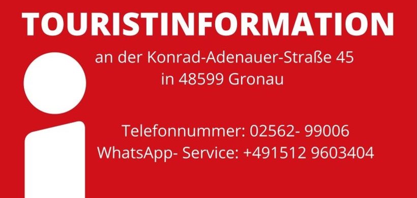 Informationsschild der Tourist-Info