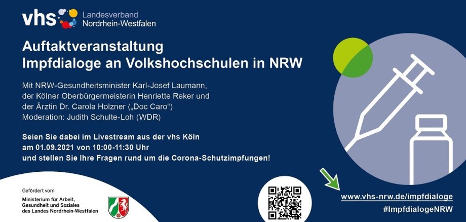 Die Auftaktveranstaltung Impfdialoge beginnt am 1. September.