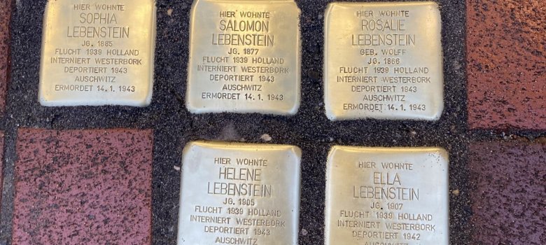 5 Stolpersteine für die Lebensteins | Stadt Gronau