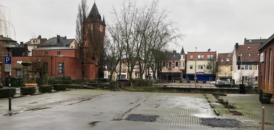 Der Mühlenplatz in der Innenstadt in Gronau.