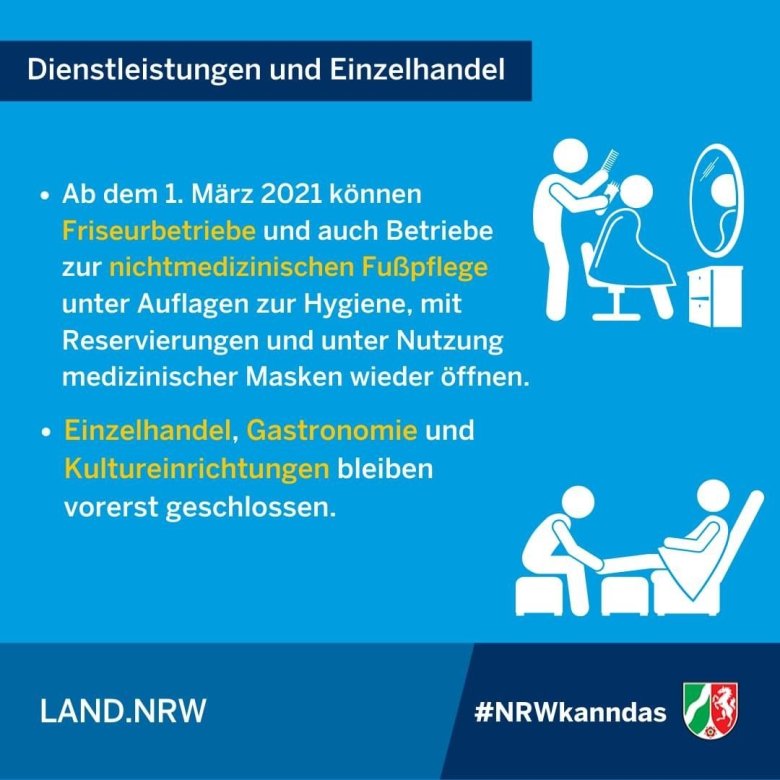 Schaubild zu den Bestimmungen für Dienstleistungen und Einzelhandel