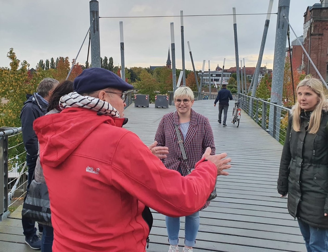 Die Stadtführung mit Otto Lohle und Gästen.