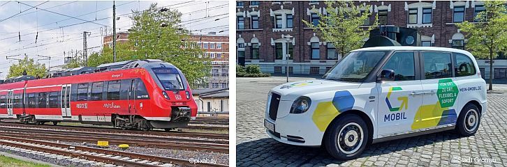 Collage Bahn und G-Mobil