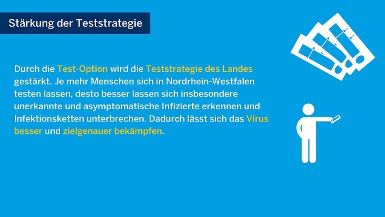 Schaubild des Landes NRW zur Stärkung der Teststrategie