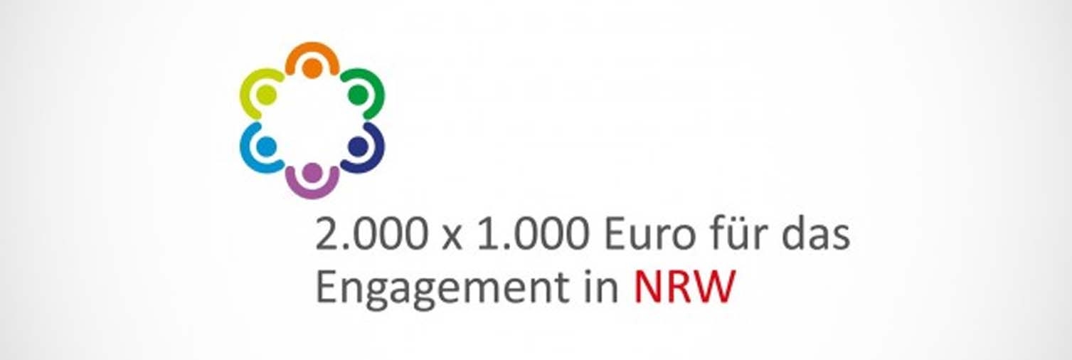 2.000 x 1.000 Euro für das Engagement in NRW.
