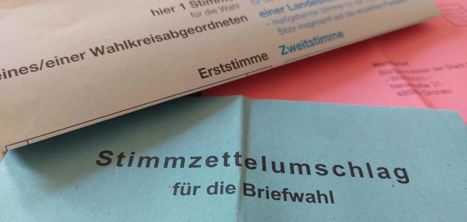 Briefwahlunterlagen für die Bundestagswahl 2021