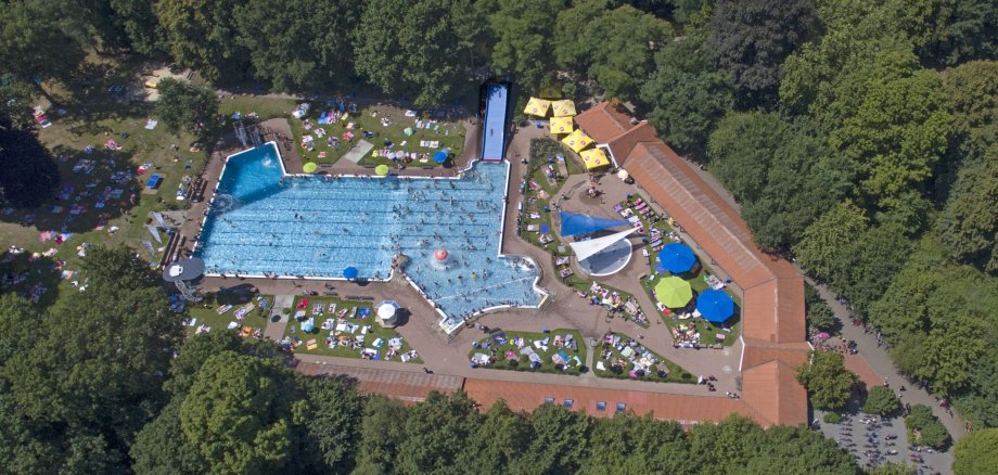 Das Parkfreibad von oben.