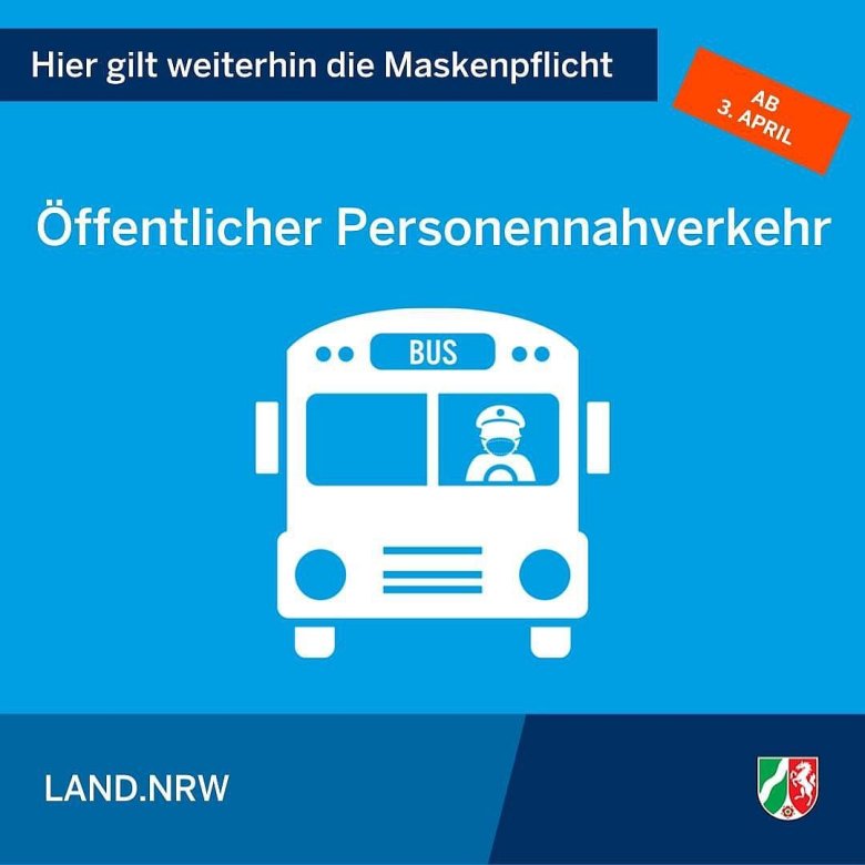 Schaubild zur neuen Corona-Schutzverordnung, hier: Öffentlicher Personennahverkehr
